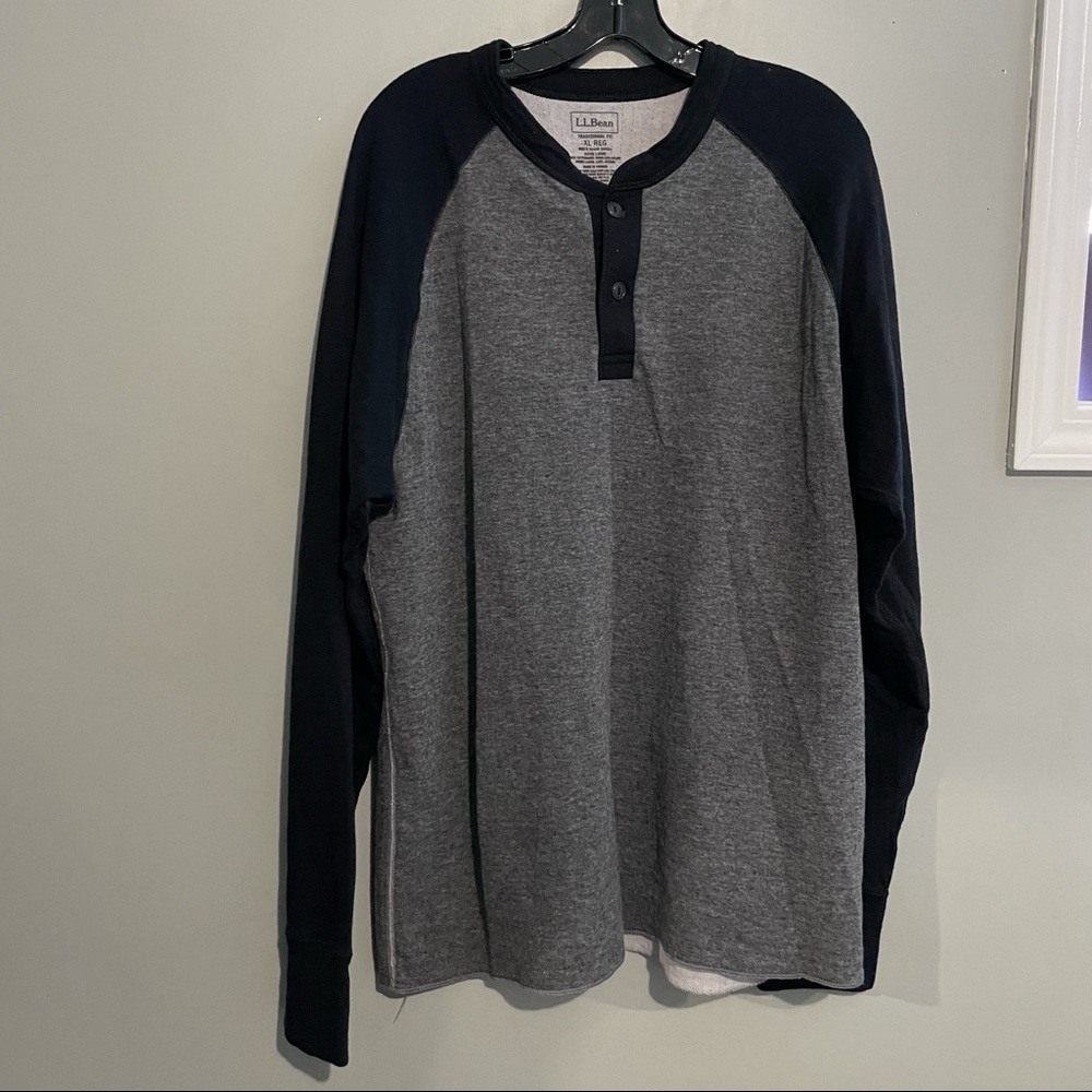 L.L. Bean long sleeve Henley shirt - XL
